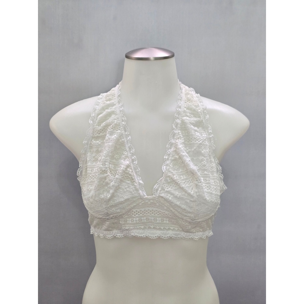 Hanky Panky White Whimsy Romantic Bridal Cottage Lingerie Lace Bralette Medium